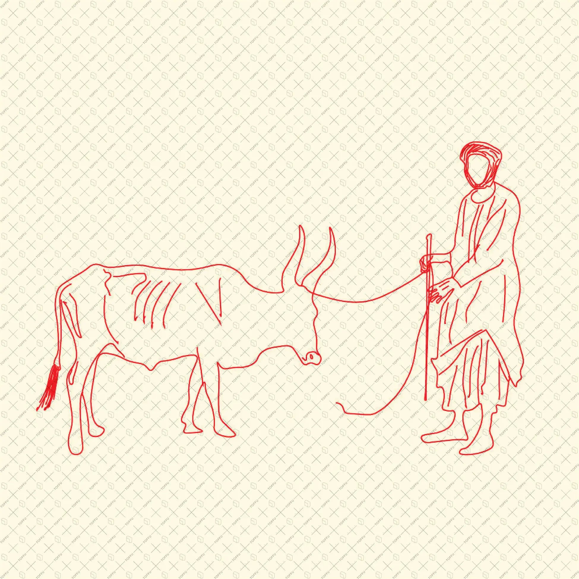 Cad African People & Animals Digital Artwork drawings | Toffu Co