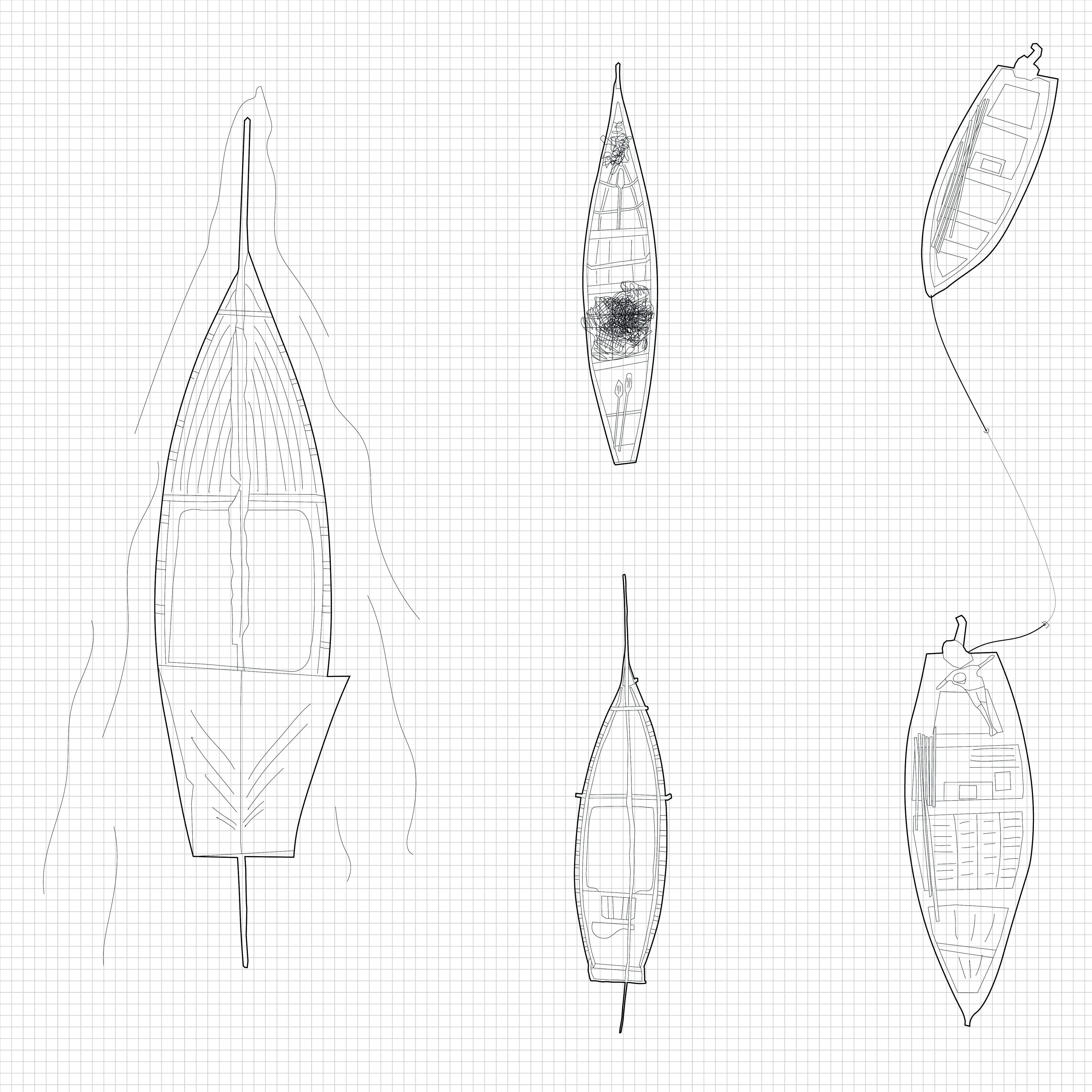 Cad African Boats & Pirogues Top View PNG - Toffu Co