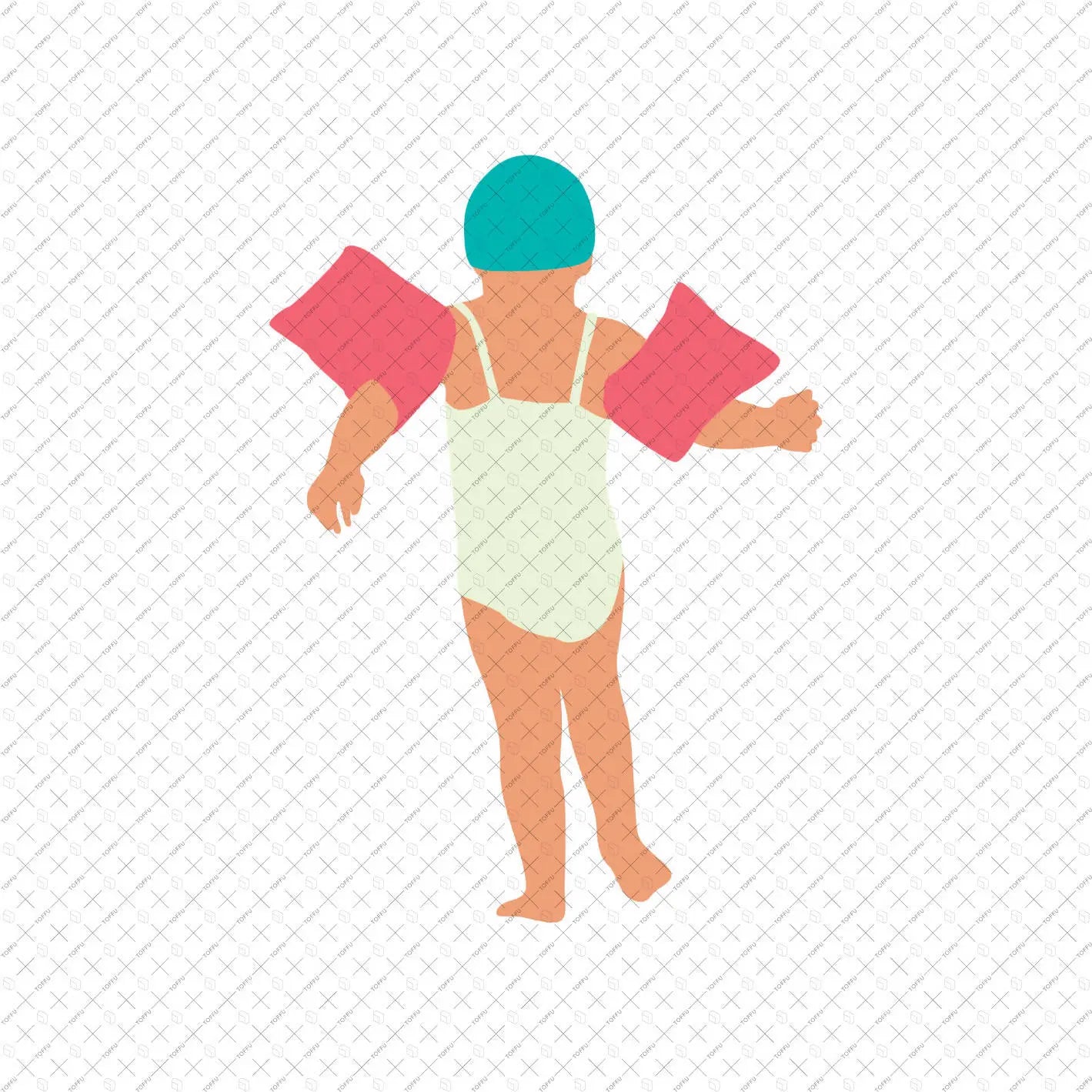Flat Vector Swimming Pool People Digital Artwork drawings | Toffu Co