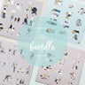 Flat Vector Families Bundle Digital Artwork drawings | Toffu Co