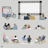 Flat Vector Outdoor Cinema Digital Artwork drawings | Toffu Co