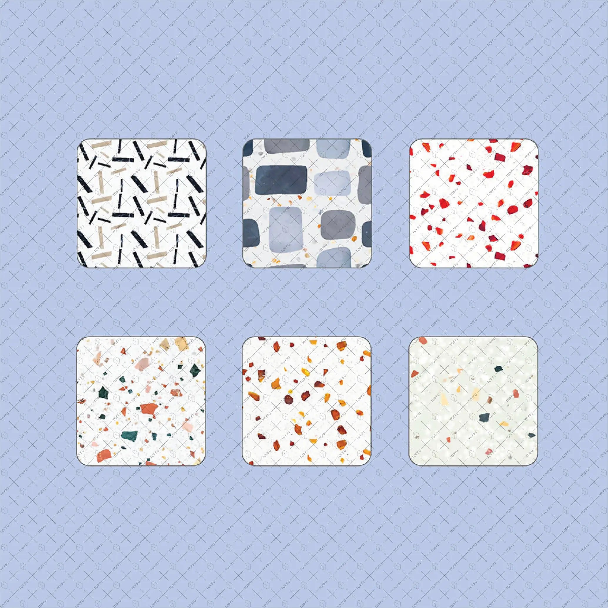 Swatch Terrazzo Flooring 1 Digital Artwork drawings | Toffu Co