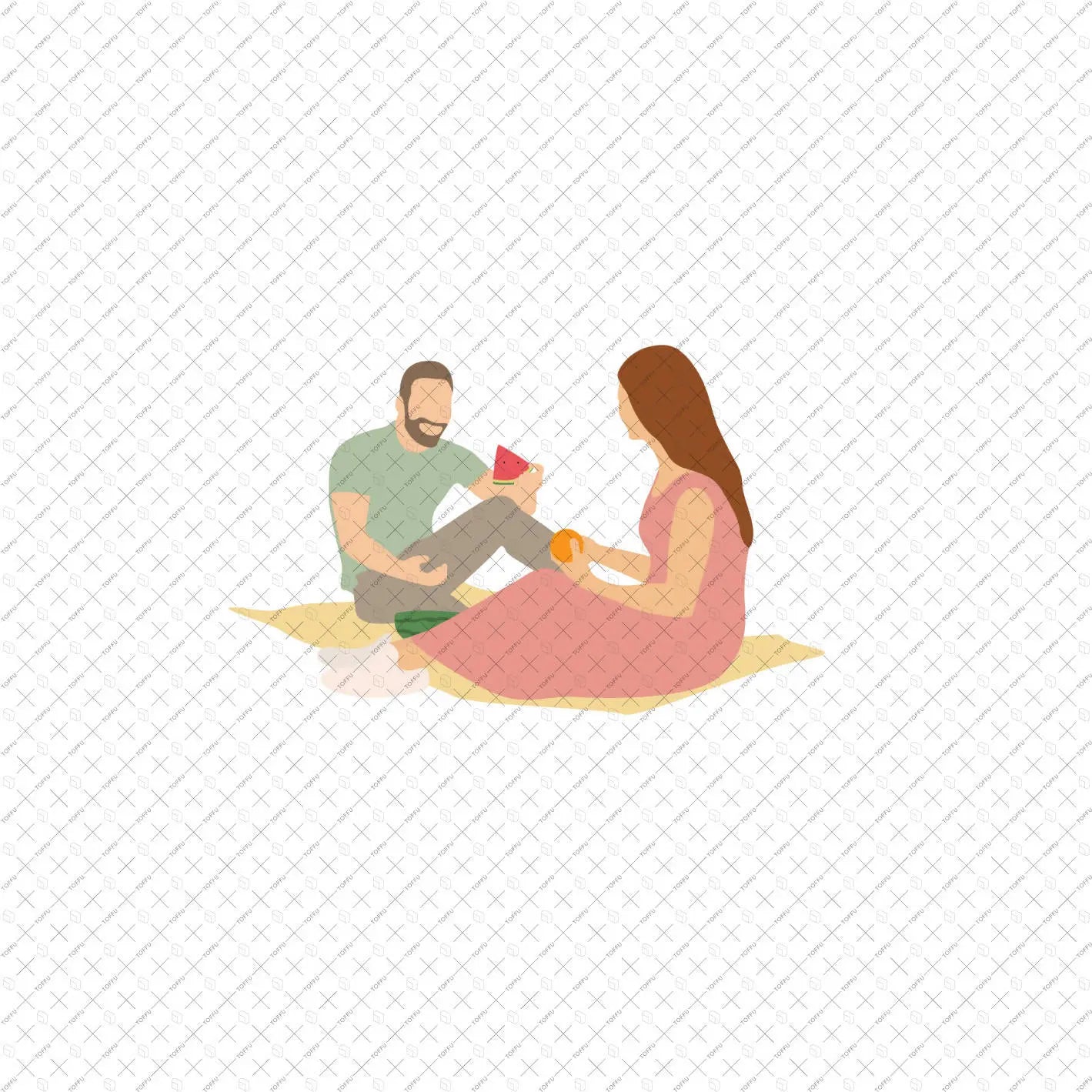 Flat Vector People At The Park Digital Artwork drawings | Toffu Co
