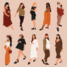 Flat Vector Pregnant Women, Pregnancy Clipart PNG - Toffu Co