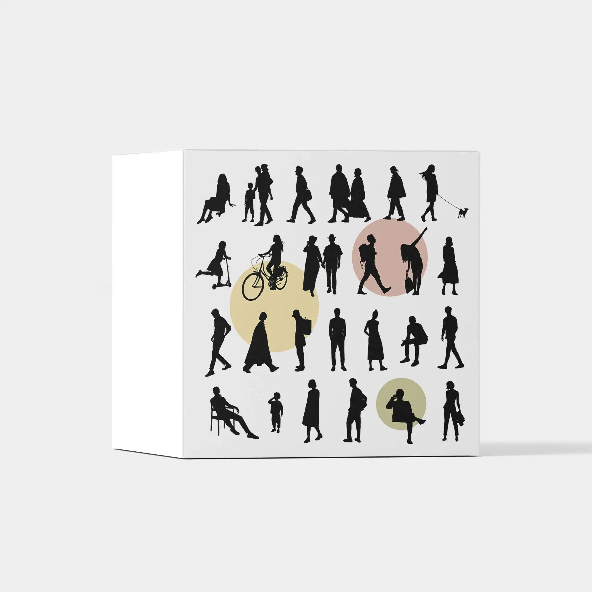 Flat Vector - Brush People Silhouette Digital Artwork drawings | Toffu Co