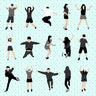 Flat Vector Jumping People Digital Artwork drawings | Toffu Co