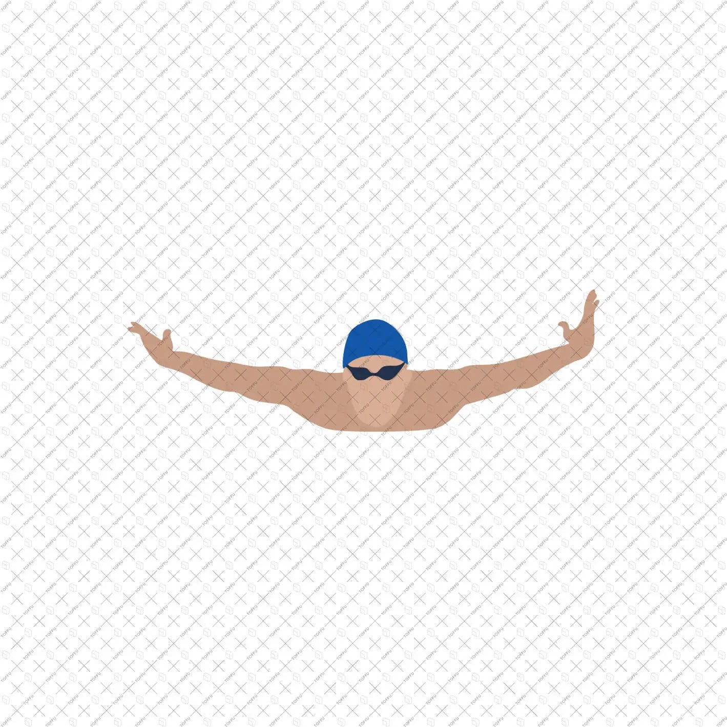 Flat Vector Swimming Pool People 1 Digital Artwork drawings | Toffu Co