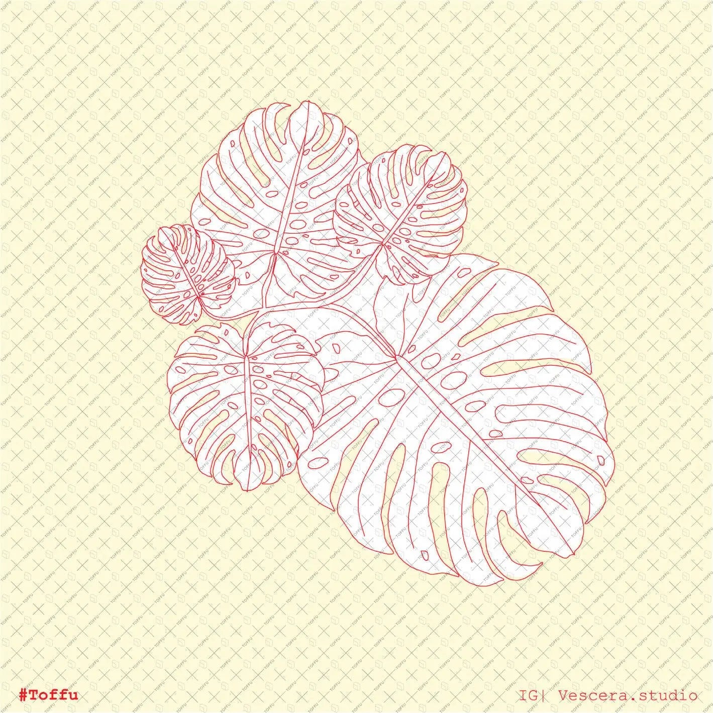 Cad African & Tropical Trees Top View Digital Artwork drawings | Toffu Co