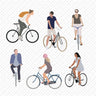 Flat Vector Cyclists PNG - Toffu Co