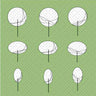 Flat Vector Trees PNG - Toffu Co