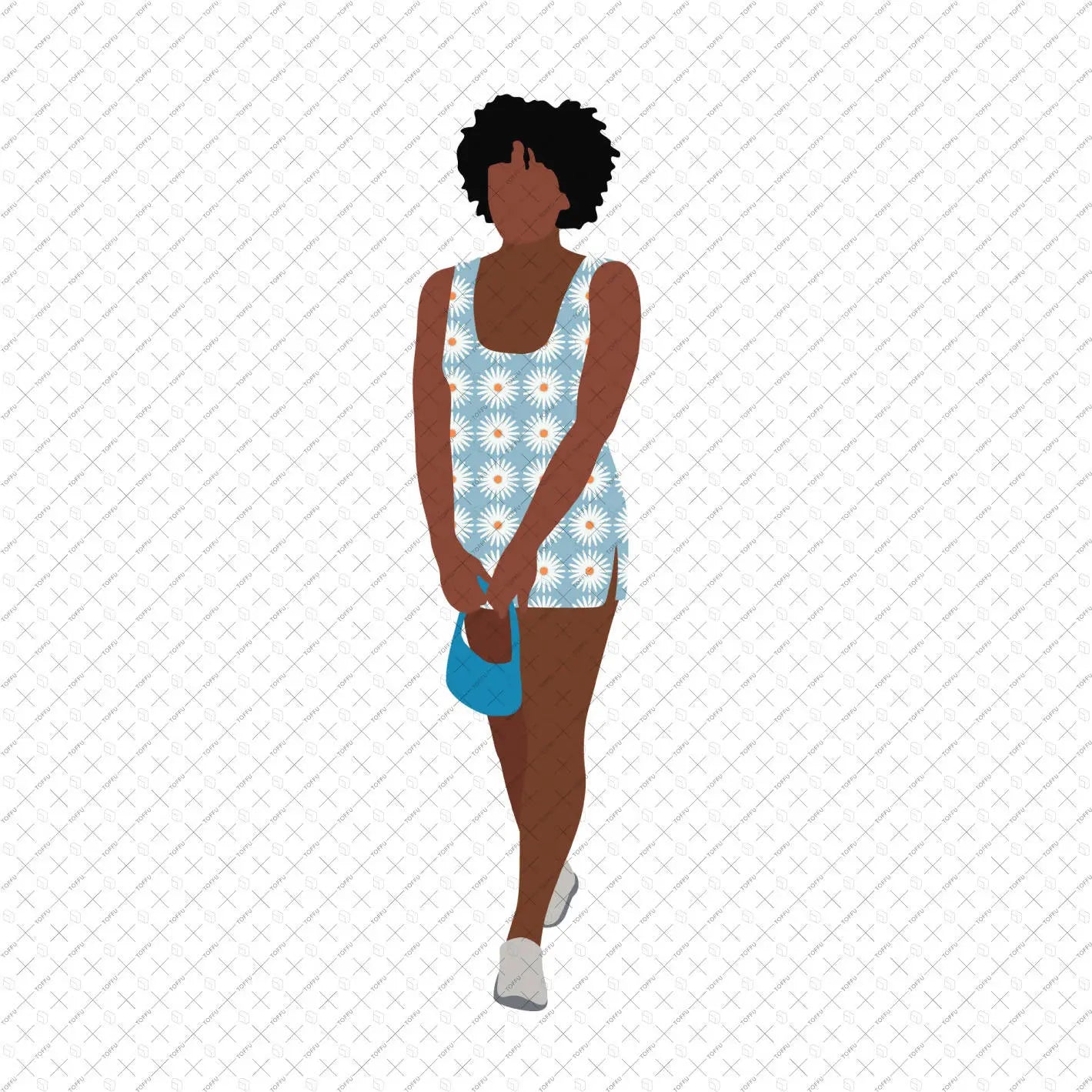 Flat Vector Black People Digital Artwork drawings | Toffu Co