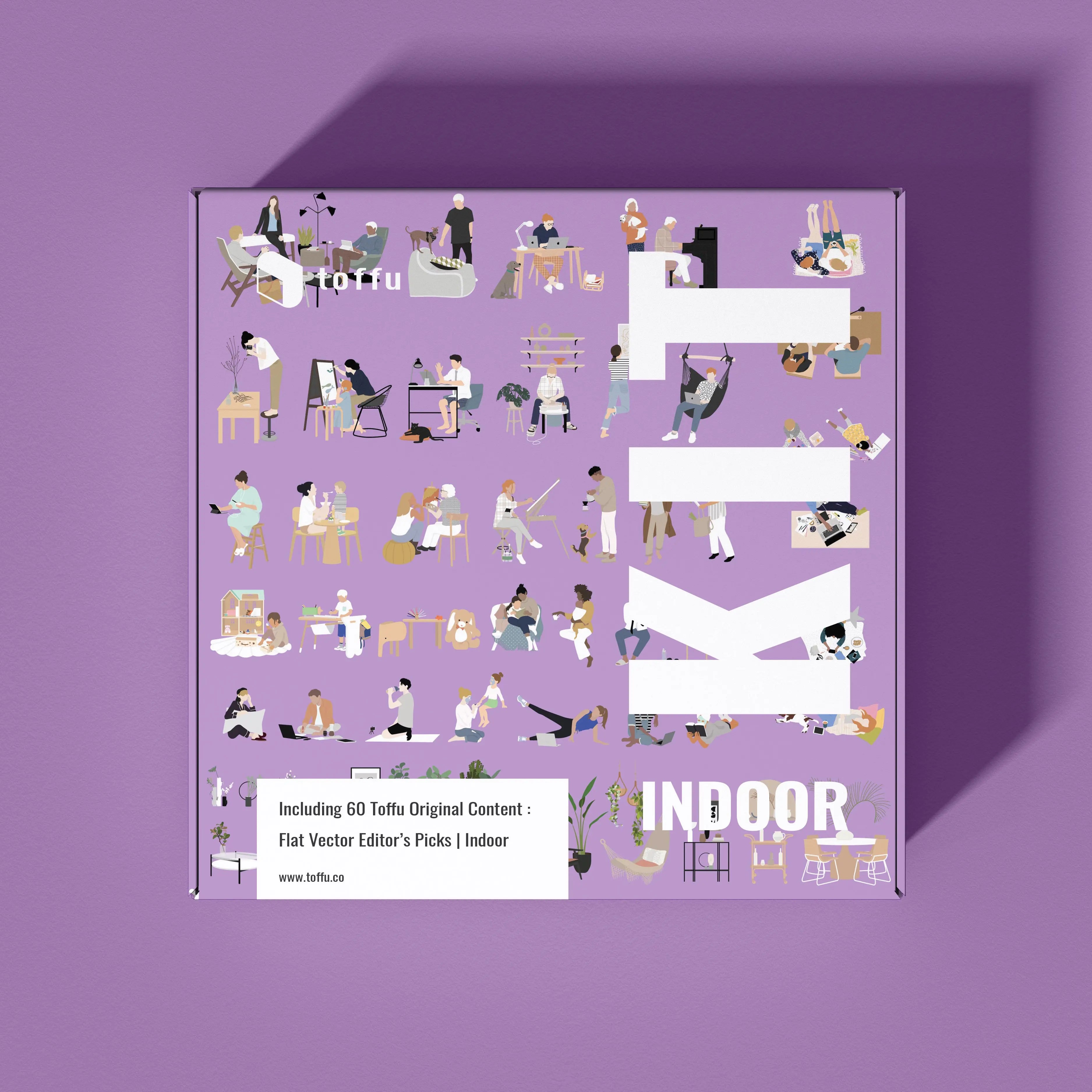 Flat Vector Indoor Editor's Picks Kit Digital Artwork drawings | Toffu Co