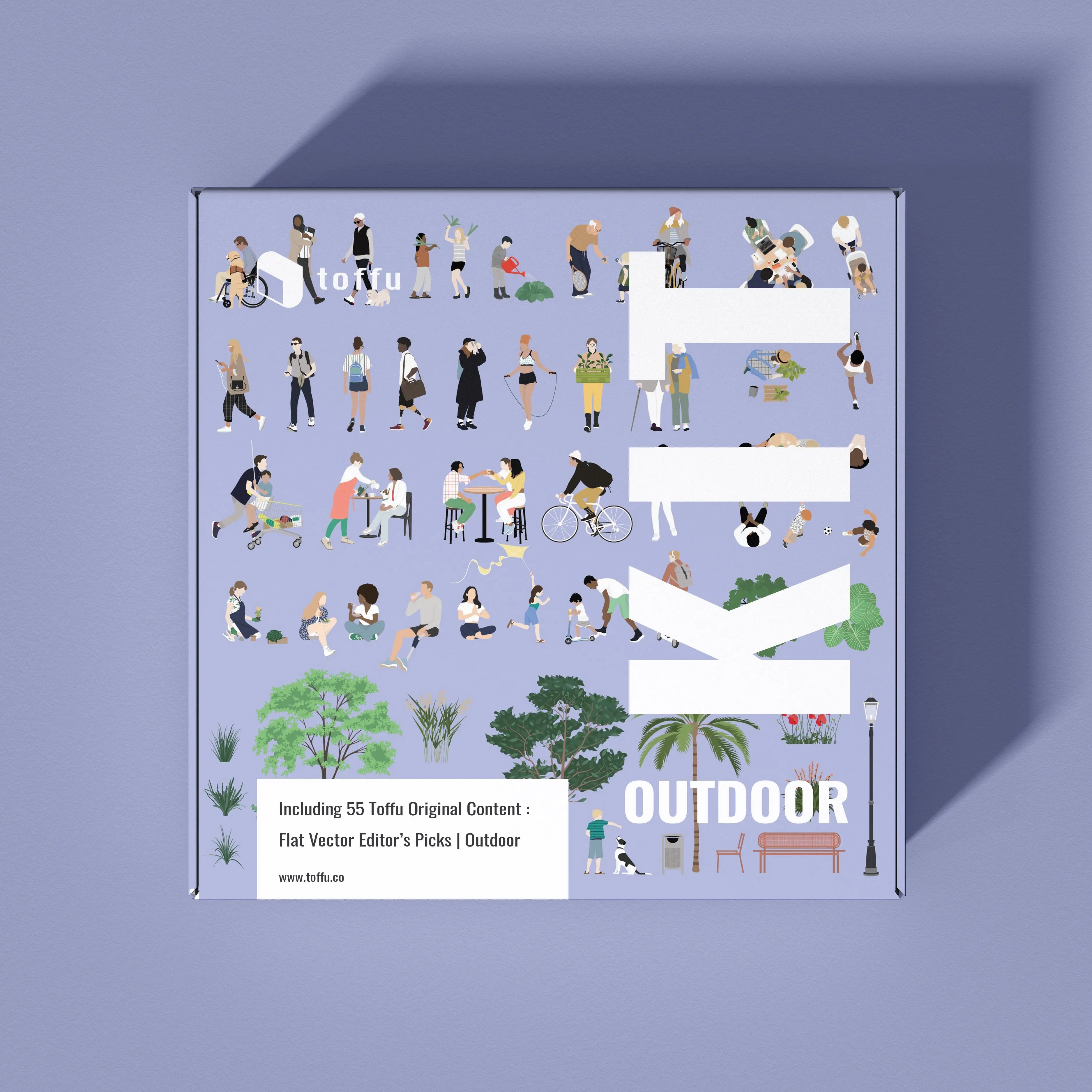 Flat Vector Outdoor Editor's Picks Kit Digital Artwork drawings | Toffu Co