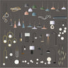 Flat Vector Enlightenment Objects, Lamps and Chandeliers Digital Artwork drawings | Toffu Co