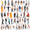 Flat Vector Human Scales (52 figures) Digital Artwork drawings | Toffu Co