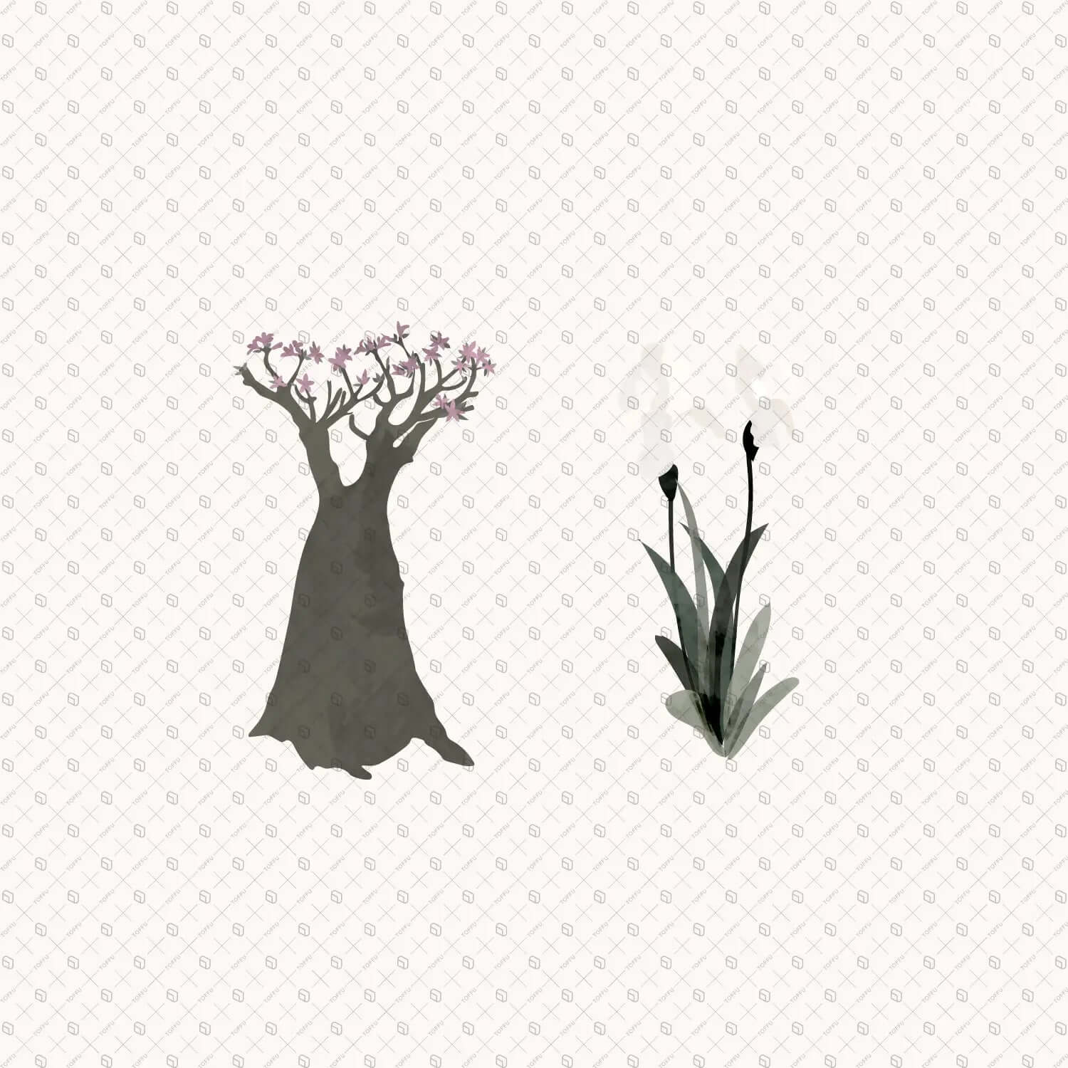 Flat Vector Arabic Vegetation Uncategorized drawings | Toffu Co