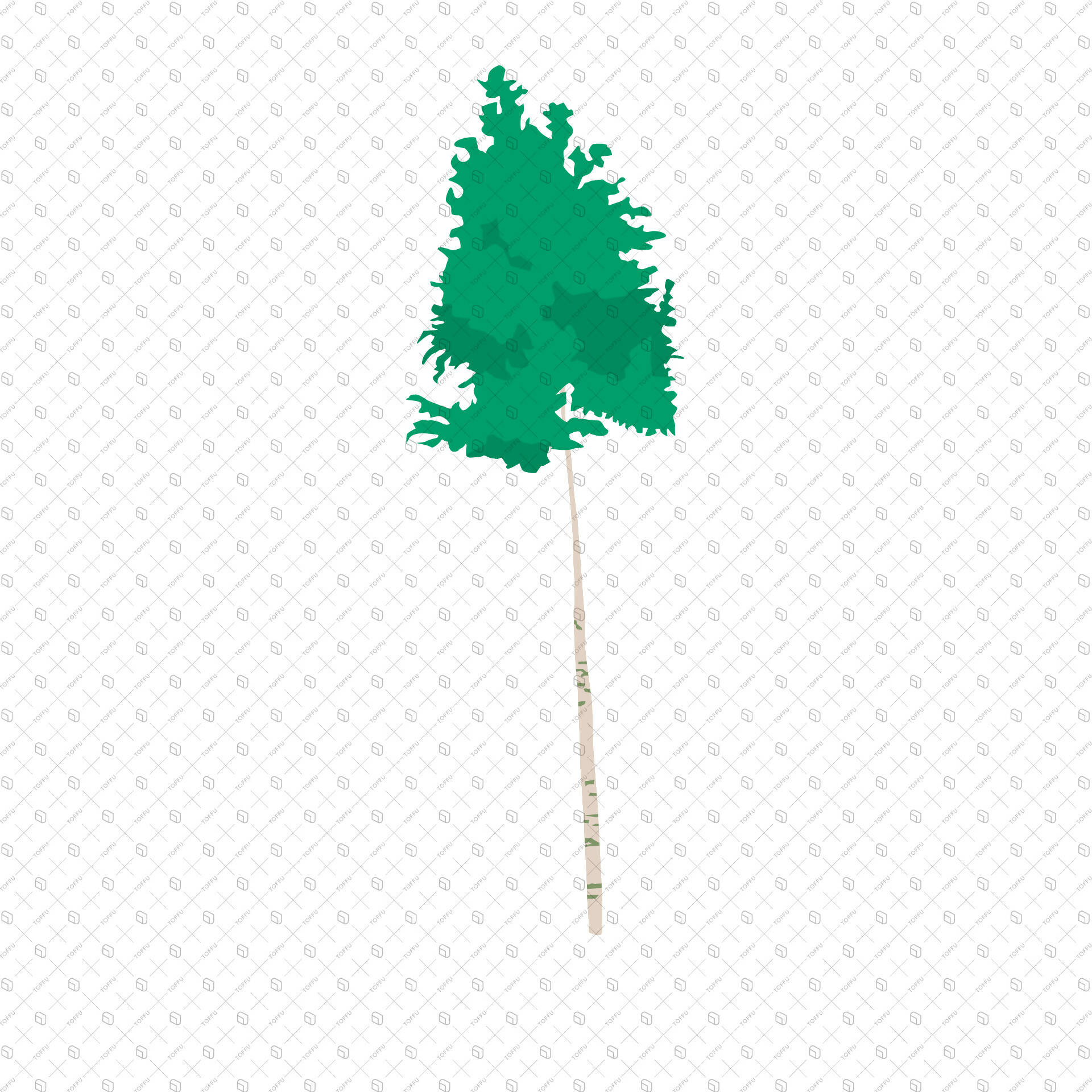 Flat Vector Trees PNG - Toffu Co