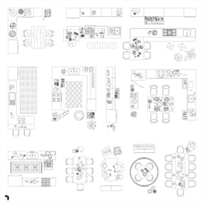 Cad Kitchen Setups Top View – Toffu Co