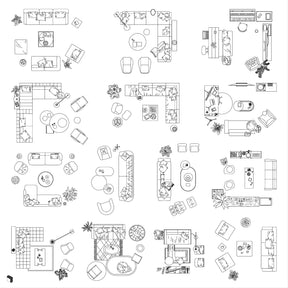 Cad Living Room Setups Top View – Toffu Co