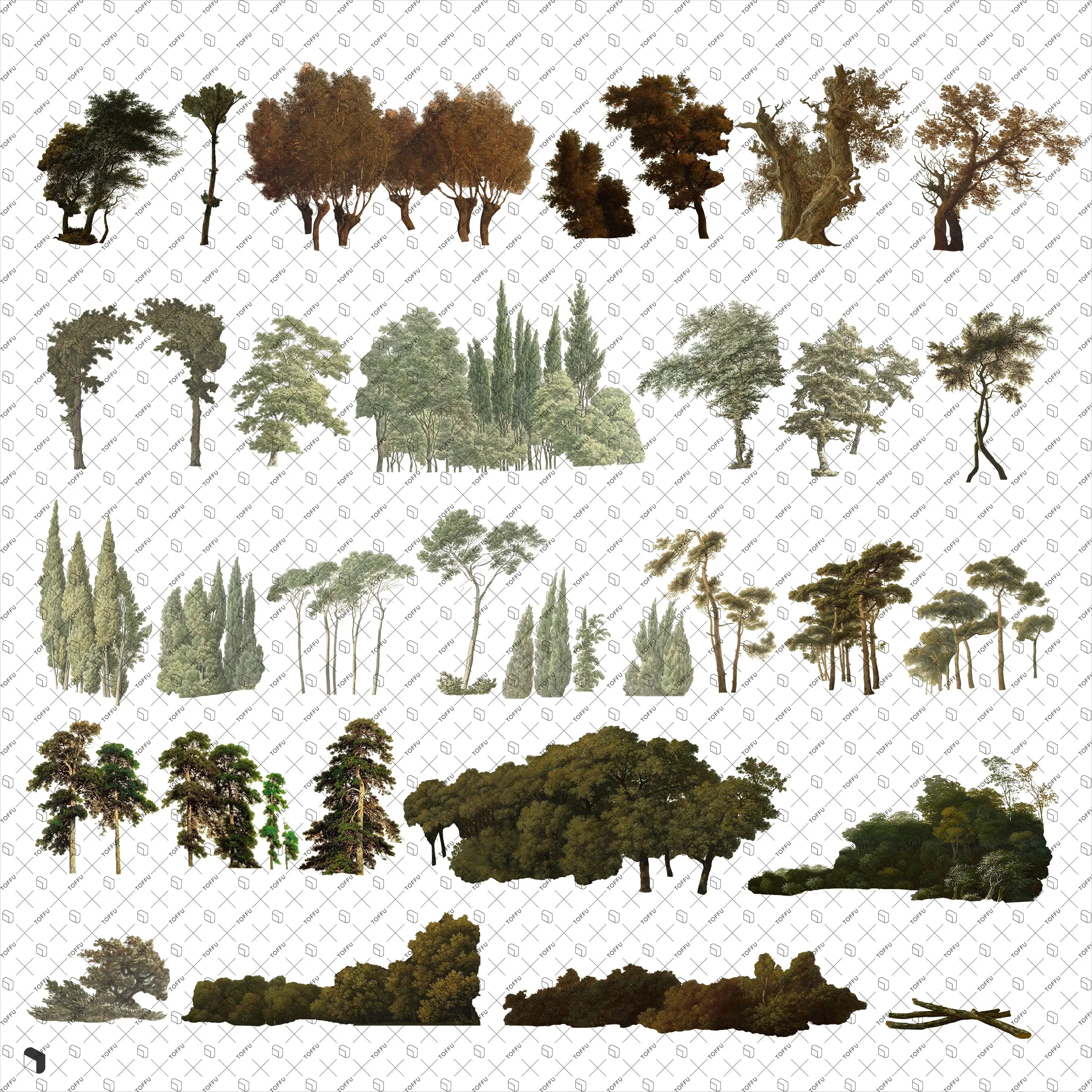 Cutout Vegetation 9 Uncategorized drawings | Toffu Co