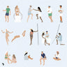 Flat Vector Yacht People Digital Artwork drawings | Toffu Co