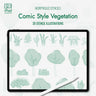 Morpholio Comic Style Vegetation Stencil Set PNG - Toffu Co