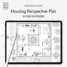 Morpholio Housing Perspective Plan Stencil Set PNG - Toffu Co