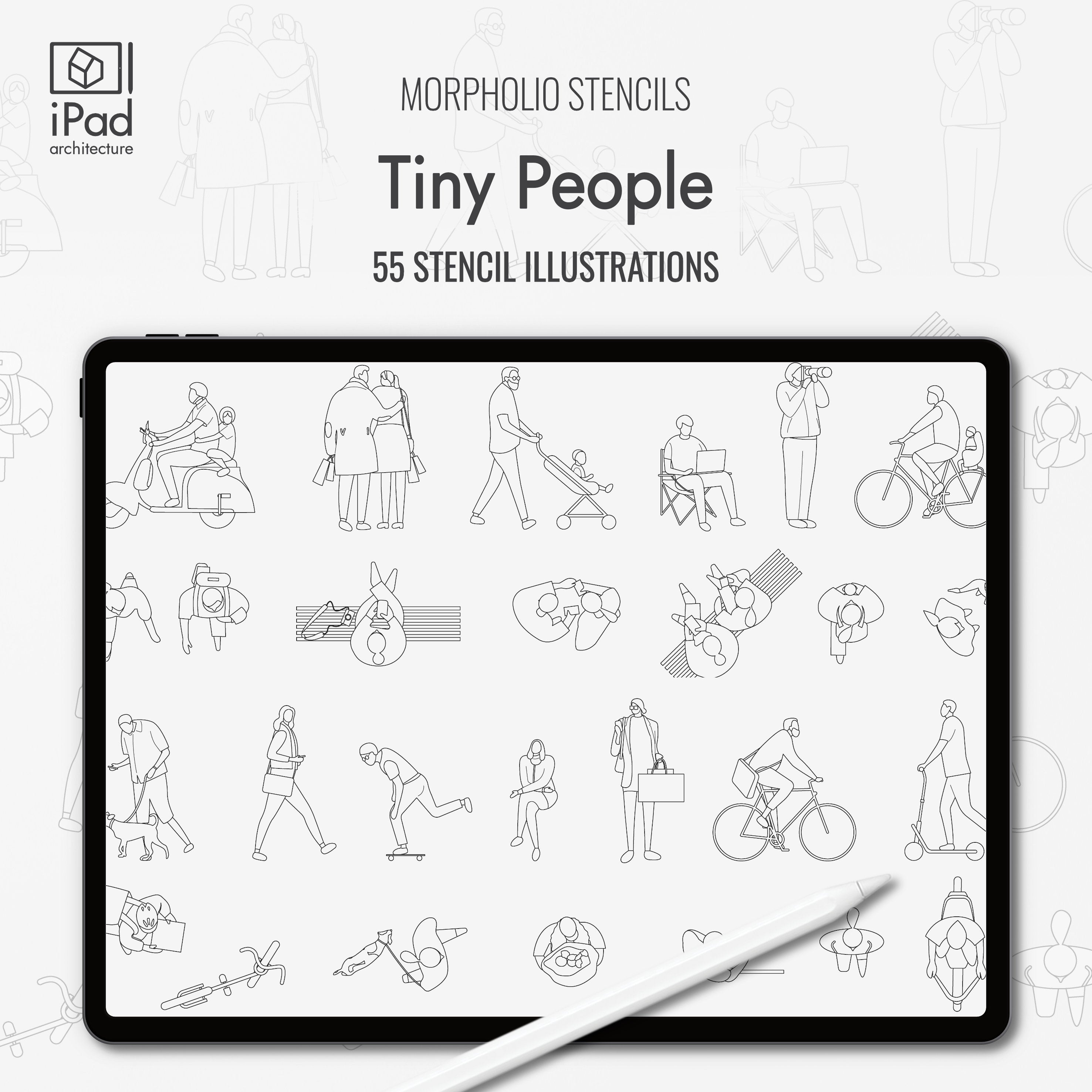 Morpholio Tiny People Stencil Set PNG - Toffu Co