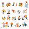 Flat Vector Web Design Productive Characters Uncategorized drawings | Toffu Co