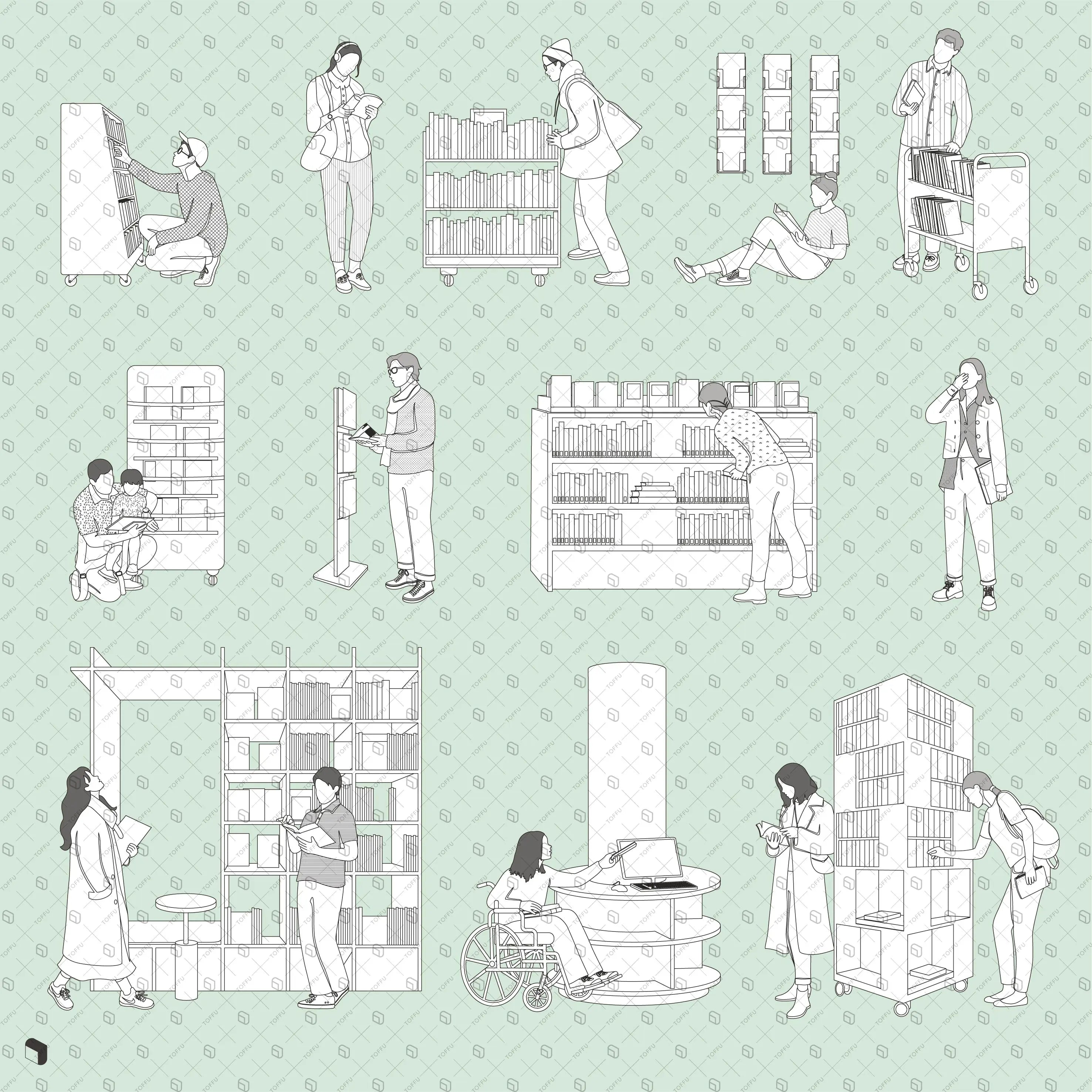 Flat Vector Library 4 Digital Artwork drawings | Toffu Co