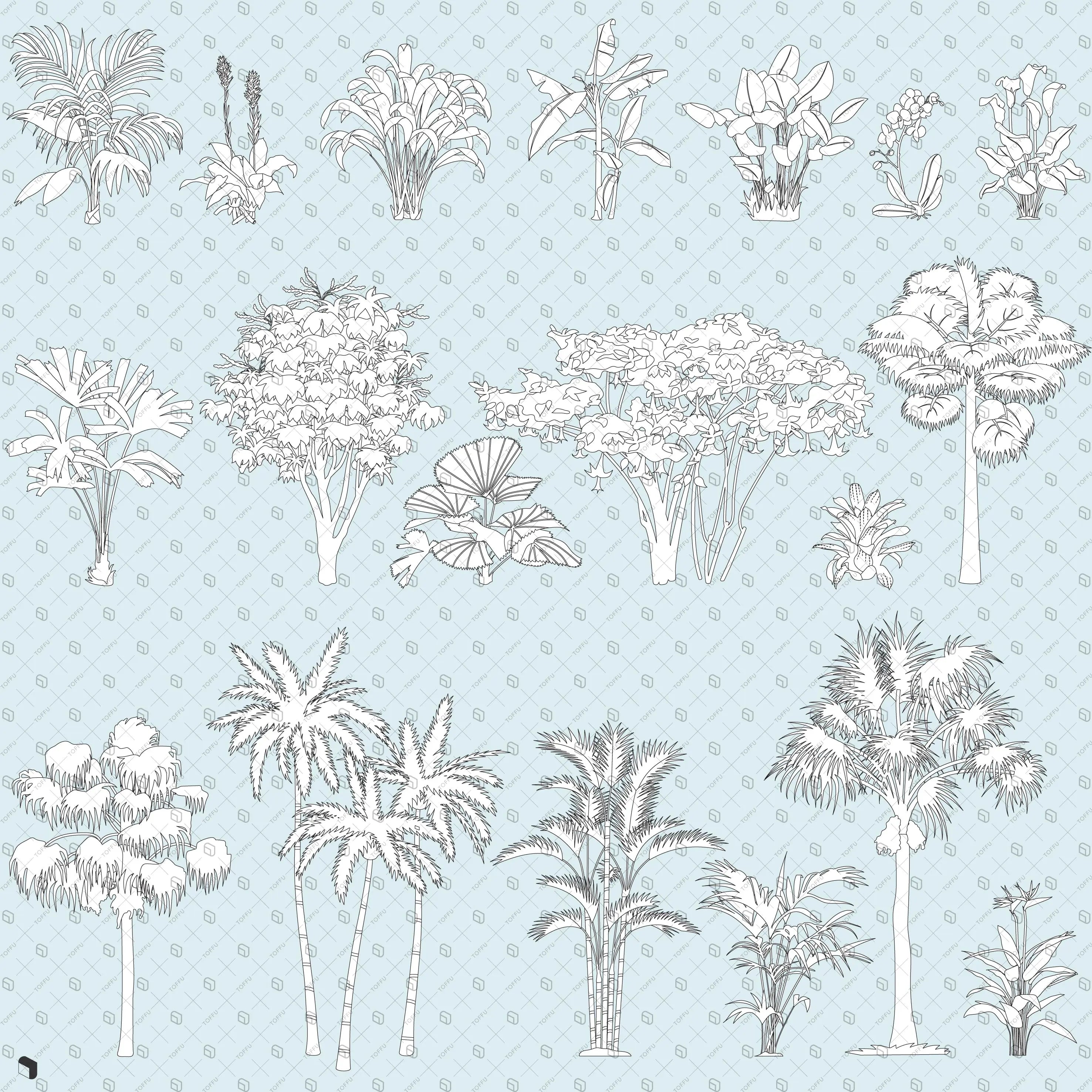 Flat Vector Scene Plants 3 Uncategorized drawings | Toffu Co