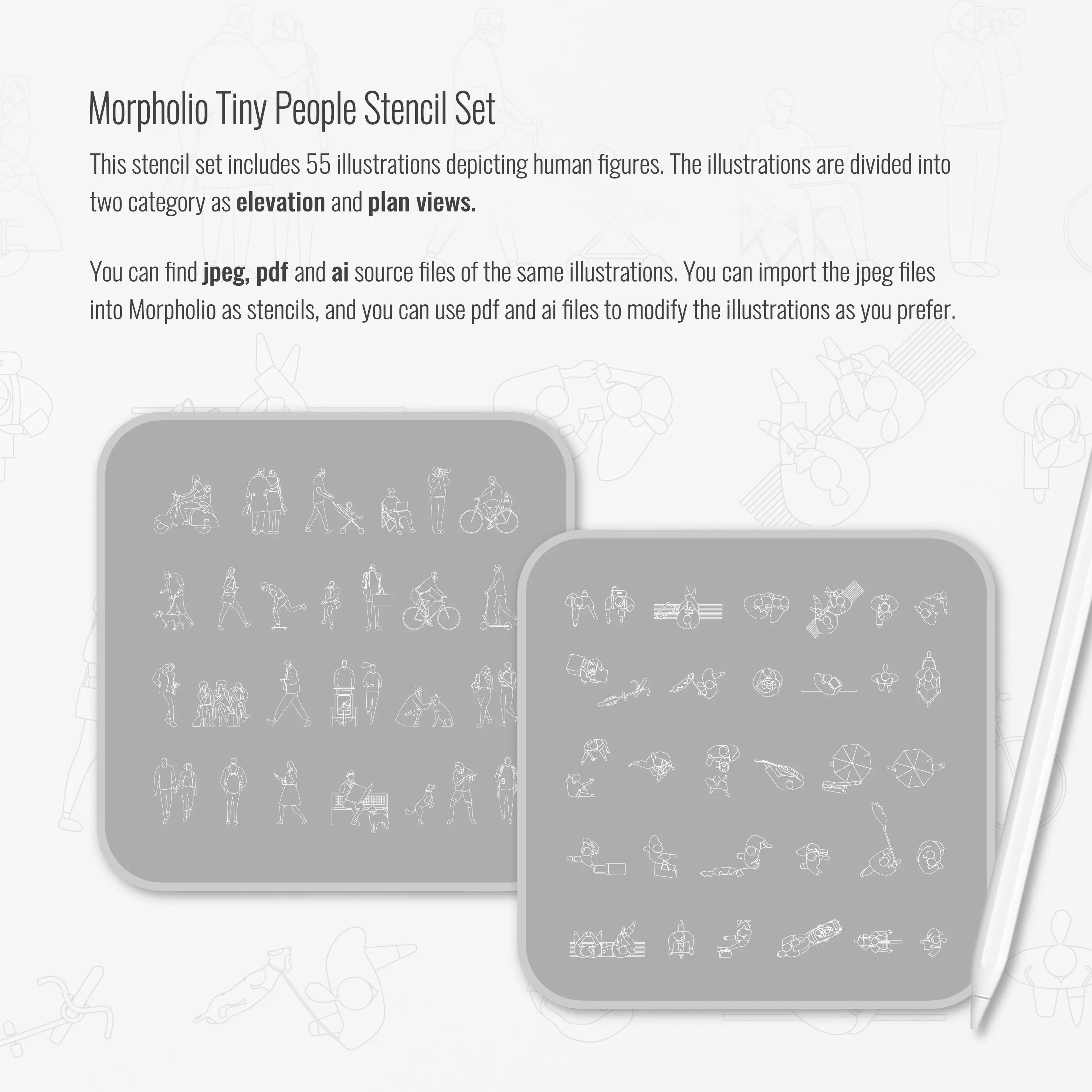 Morpholio Tiny People Stencil Set – Toffu Co