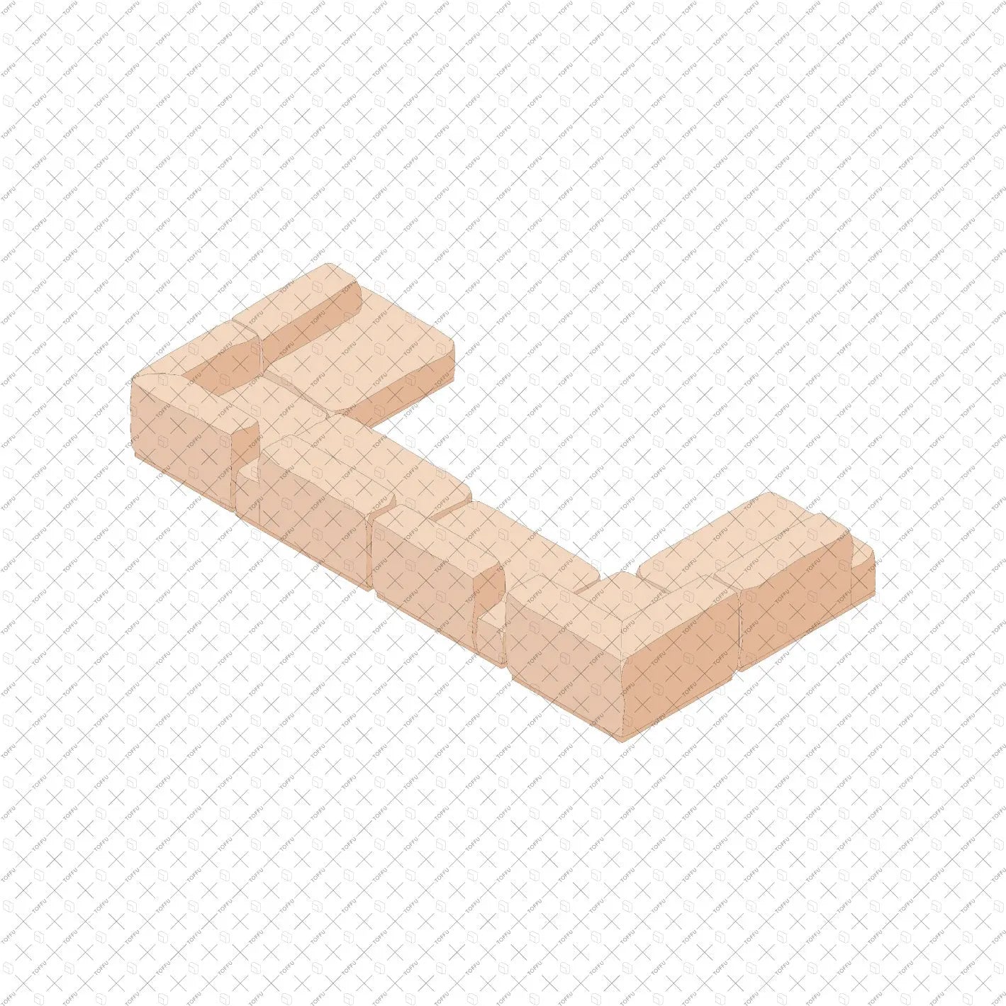 Cad Modular Sofa Digital Artwork drawings | Toffu Co