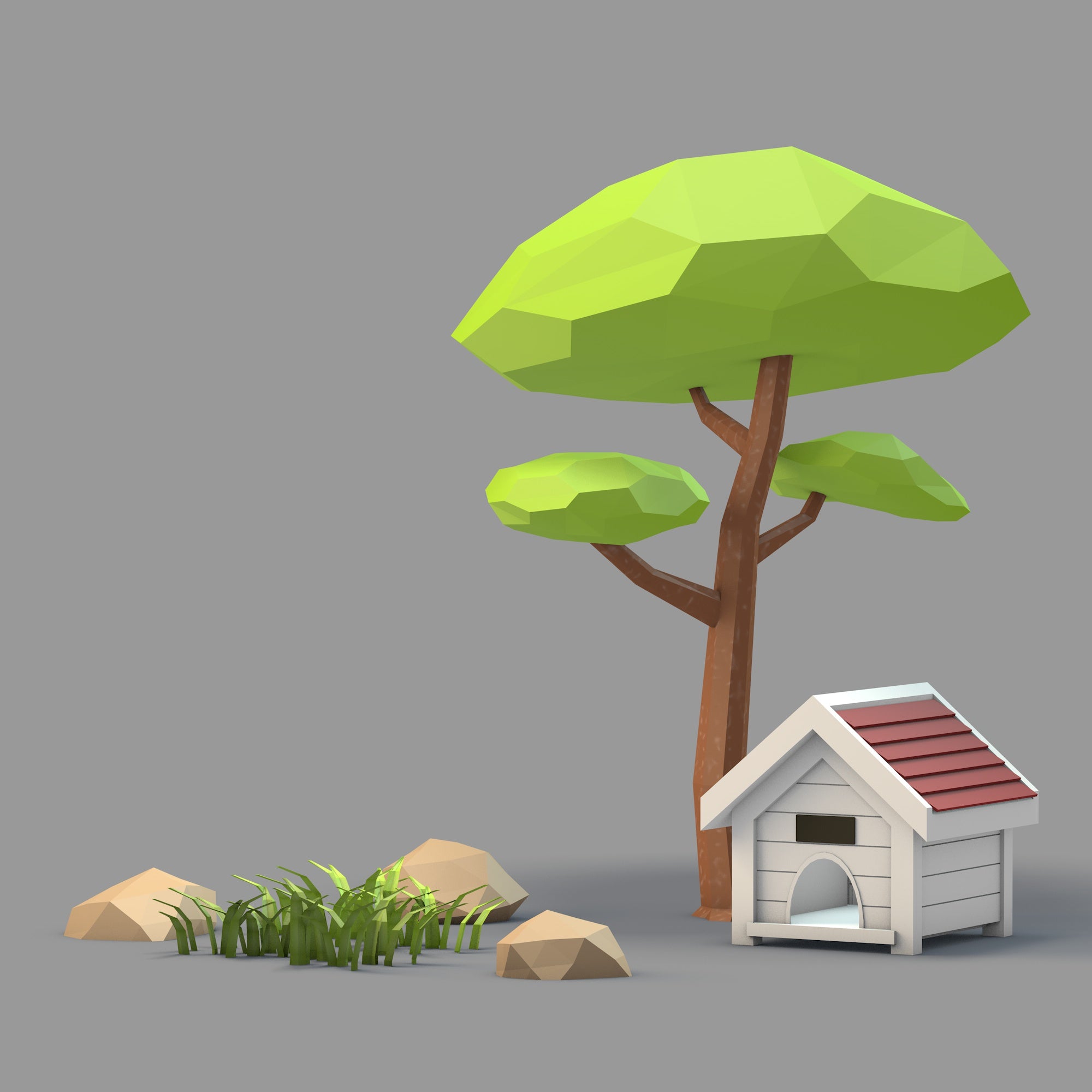 3D Model Low-Poly Home Garden 3DSMAX | Toffu Co