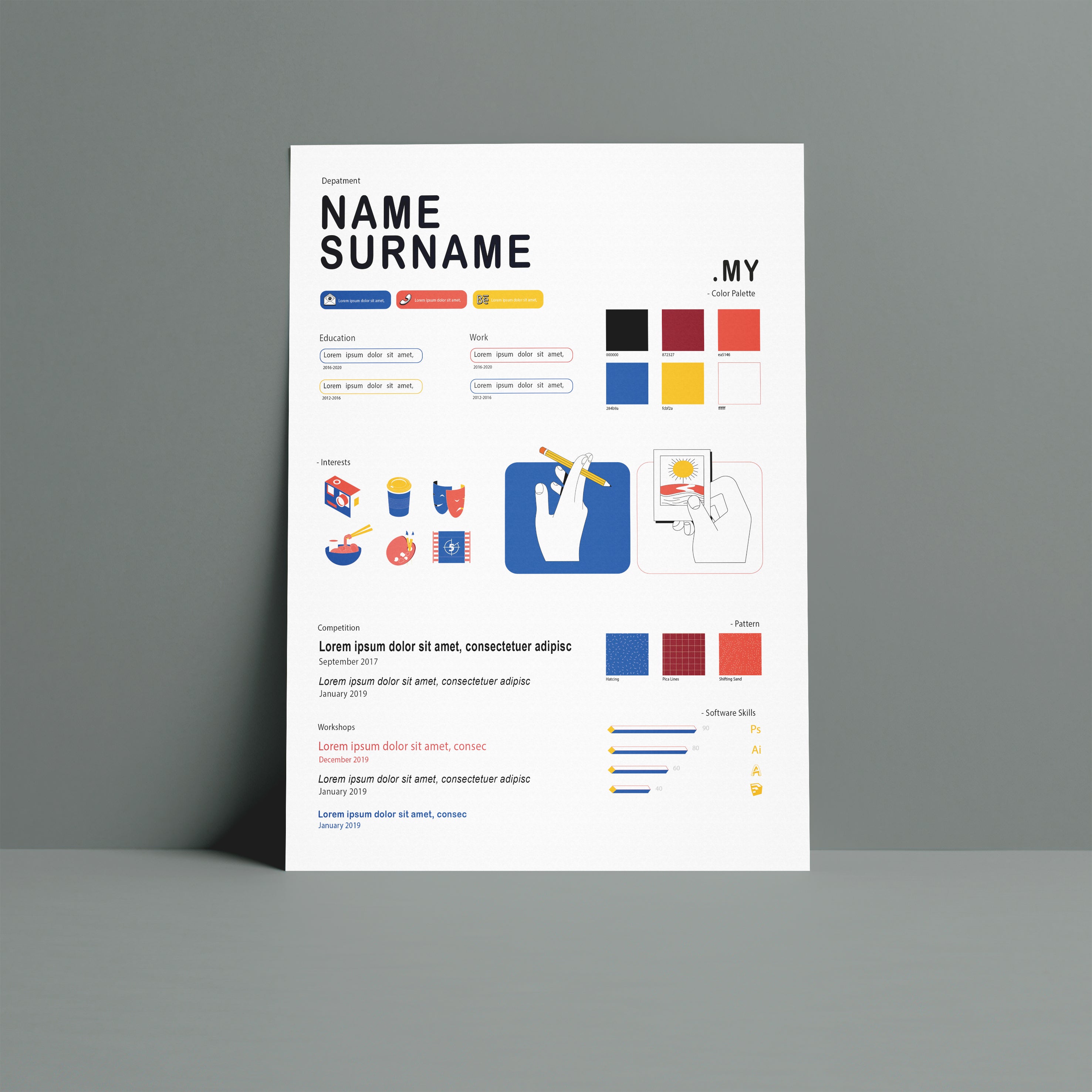 Resume Template Set 9 PNG - Toffu Co