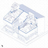 Axonometric Cad Apartment Block Pent Studio & Terrace Digital Artwork drawings | Toffu Co