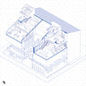 Axonometric Cad Apartment Block Pent Studio & Terrace PNG - Toffu Co