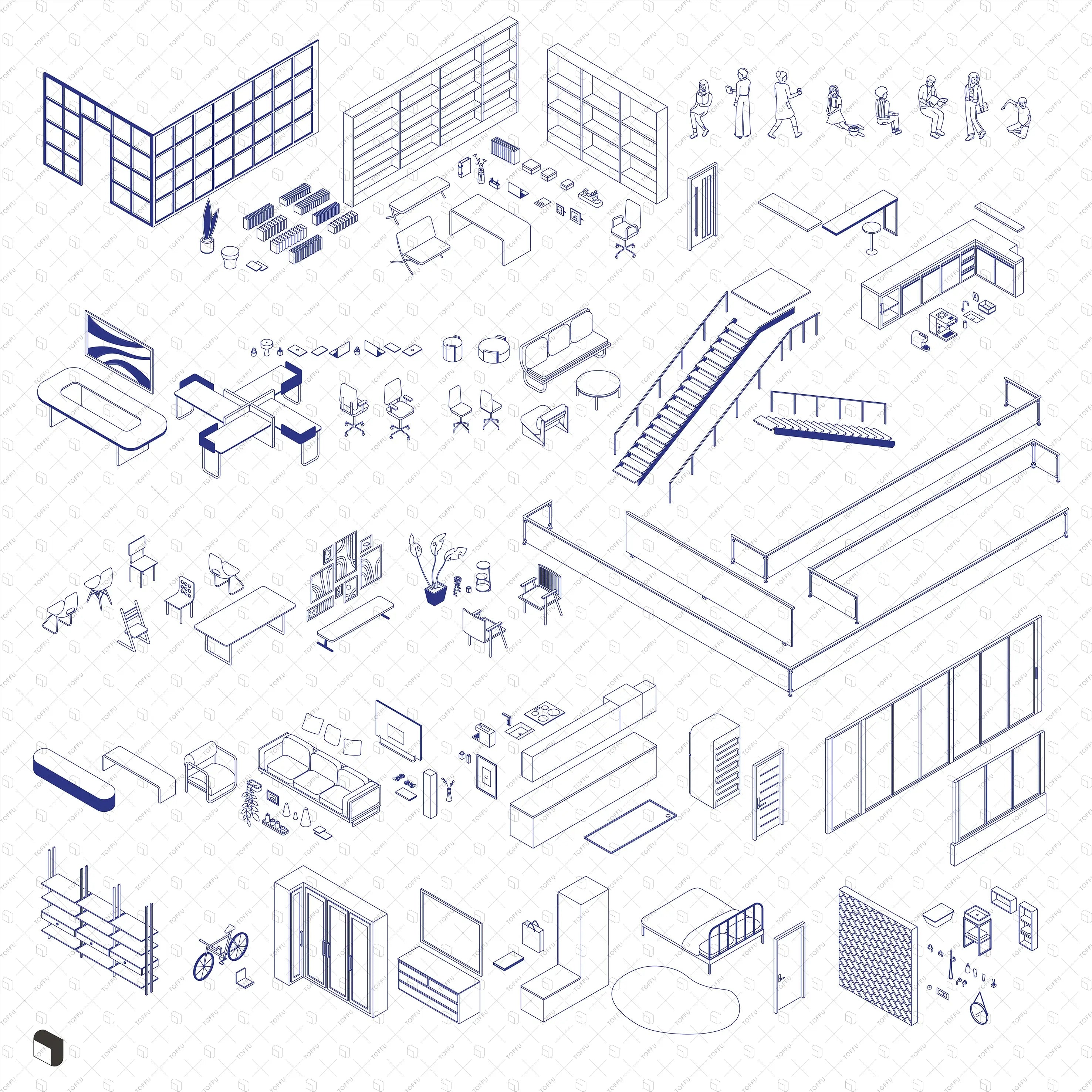 Small Apartment Axonometric