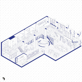 Axonometric Cad Office Furniture – Toffu Co