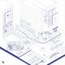 Axonometric Cad Street Digital Artwork drawings | Toffu Co