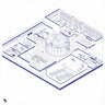 Axonometric Cad Workshops & Multipurpose Hall Furniture Digital Artwork drawings | Toffu Co