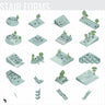 Axonometric Diagram Stair Forms Digital Artwork drawings | Toffu Co