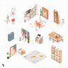 Axonometric Artist Studio Furniture Digital Artwork drawings | Toffu Co