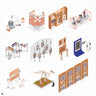 Axonometric Exhibition Furniture PNG - Toffu Co