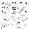Axonometric Mall Furniture Digital Artwork drawings | Toffu Co