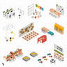 Axonometric Office Furniture 2 Digital Artwork drawings | Toffu Co