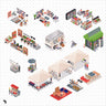 Axonometric Stores Furniture & People PNG - Toffu Co