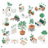 Axonometric Botanical Cafe Furniture & Vegetation Digital Artwork drawings | Toffu Co