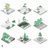 Axonometric Park Landscape Digital Artwork drawings | Toffu Co