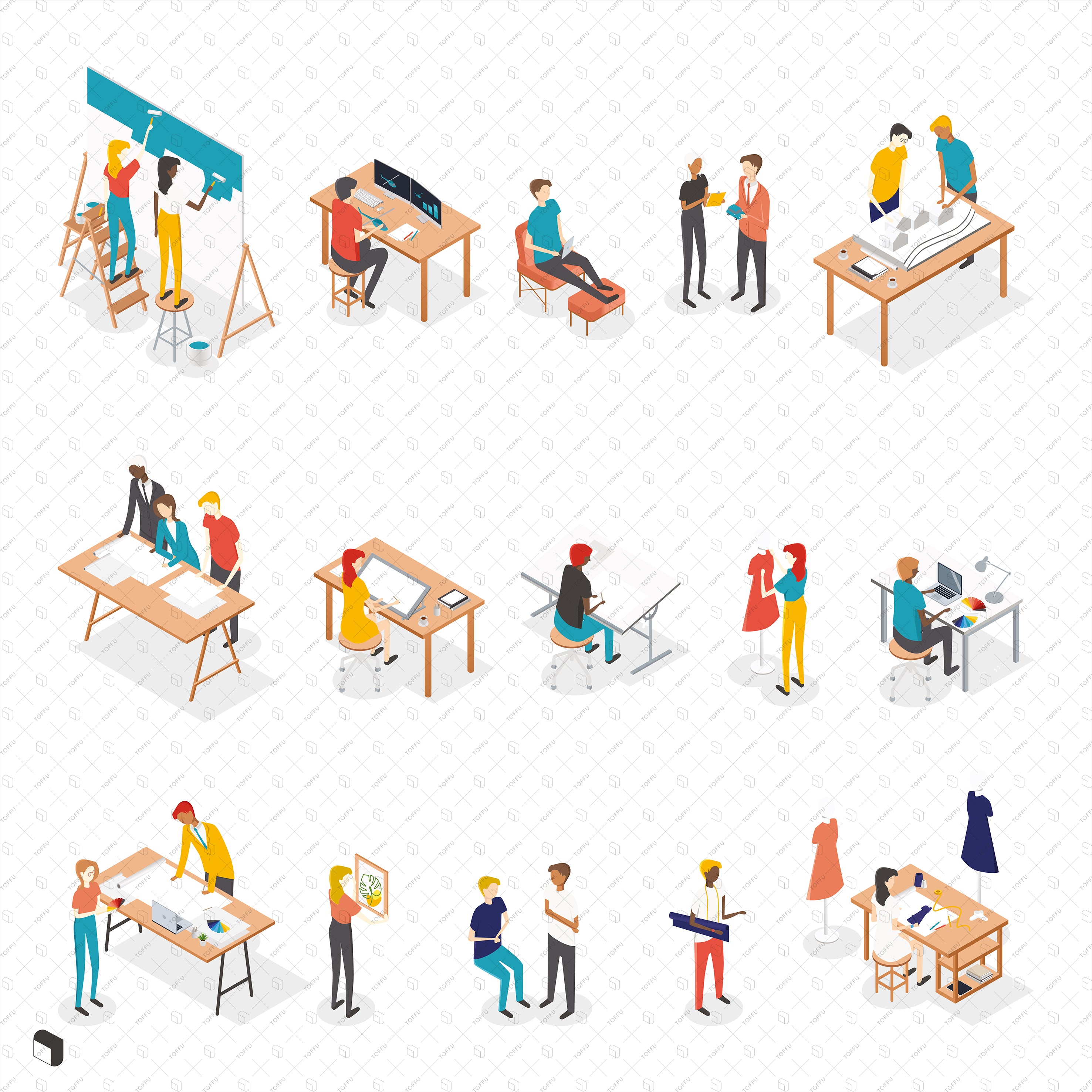 Axonometric Designer PNG - Toffu Co